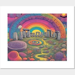 Stonehenge Mushroom Dream Posters and Art